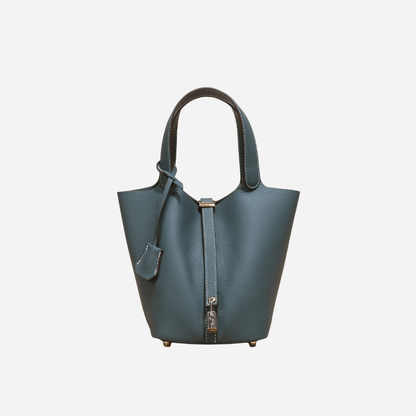 Picolle Leather Bag Teal Green - Laluva