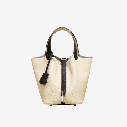 Picolle Two Tone Bag Ivory Black - Laluva