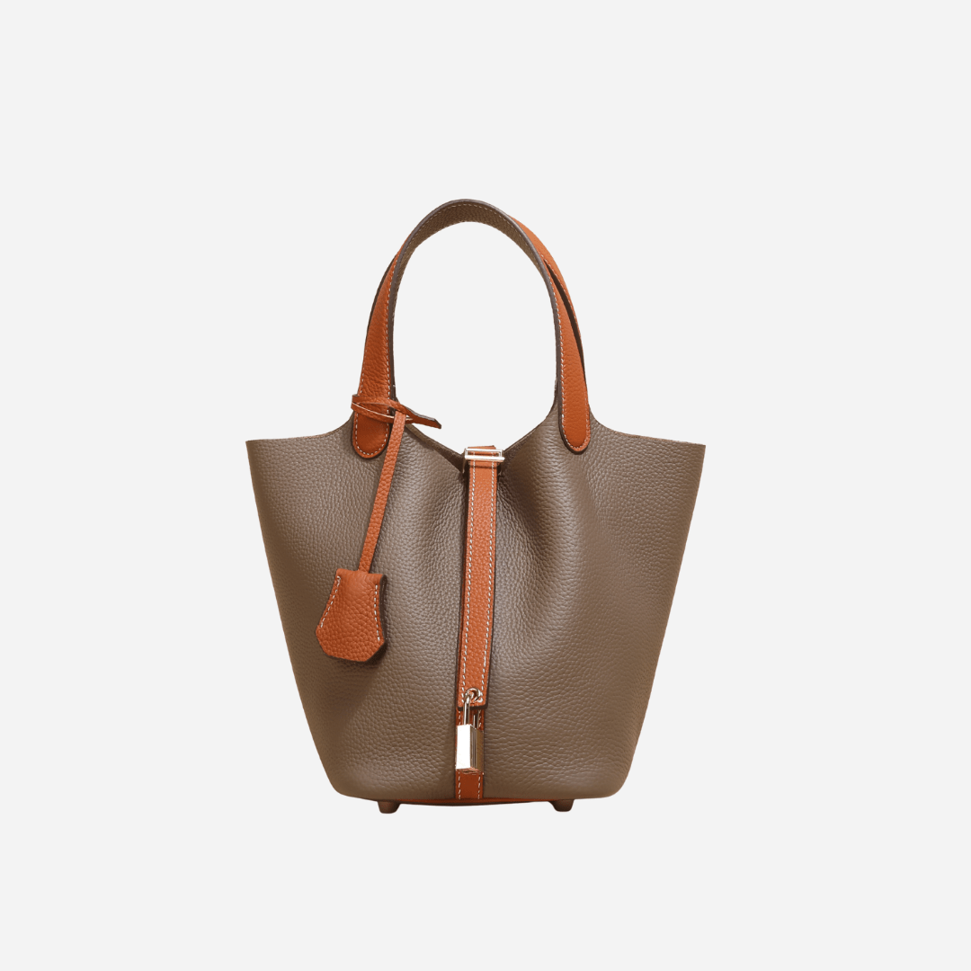 Picolle Two Tone Bag Taupe Bronze - Laluva