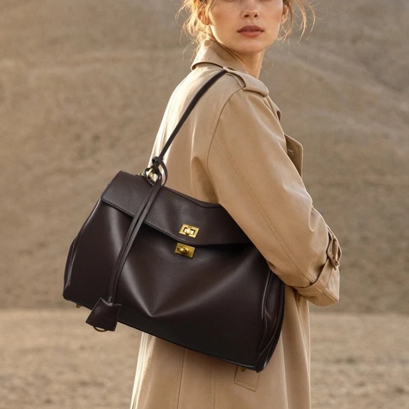 Rosalie Turn-Lock Vintage Shoulder Bag - Laluva