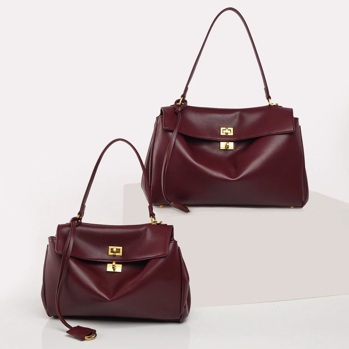 Rosalie Turn-Lock Vintage Shoulder Bag - Laluva