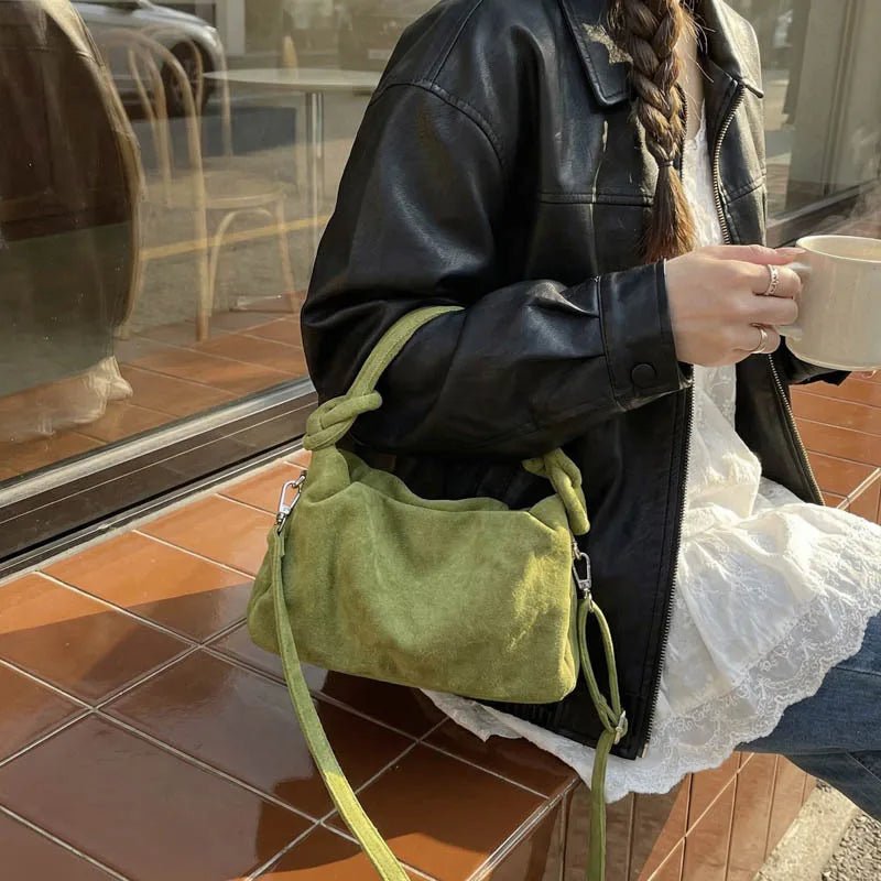 Siena Faux Suede Mini Shoulder Bag - Laluva