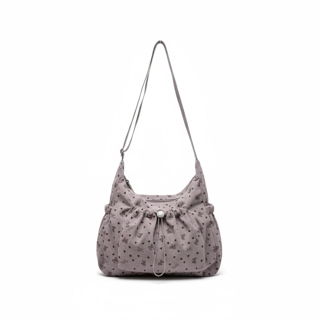Stella Crossbody Bag Corduroy Grey - Laluva