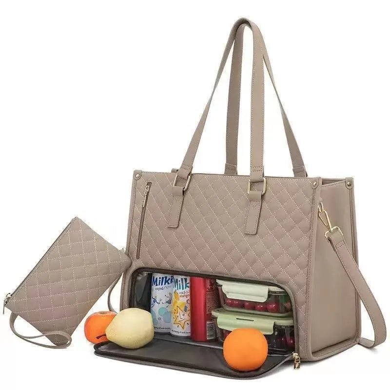 Tessa Quilted 2-in-1 Lunch Tote Bag - Laluva