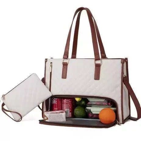 Tessa Quilted 2-in-1 Lunch Tote Bag - Laluva