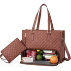 Tessa Quilted 2-in-1 Lunch Tote Bag - Laluva