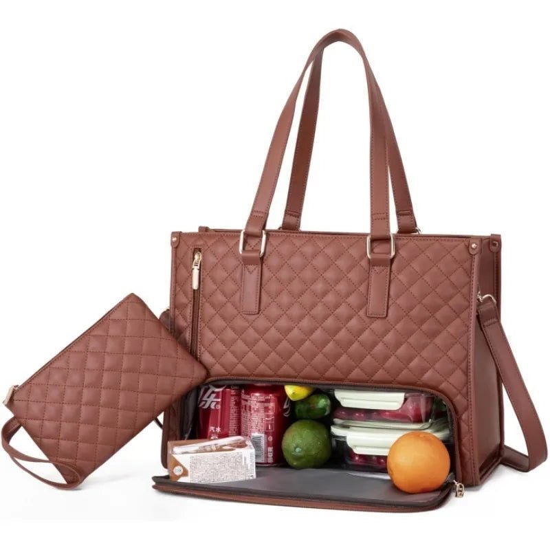 Tessa Quilted 2-in-1 Lunch Tote Bag - Laluva