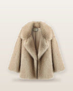 Willa Oversized Gradient Faux Fur Coat - Laluva