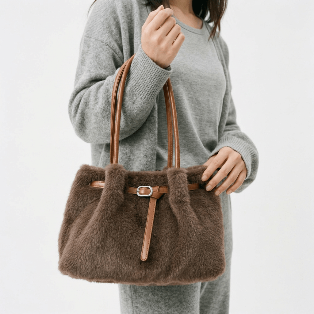 Wren Faux Fur Tote Bag - Laluva