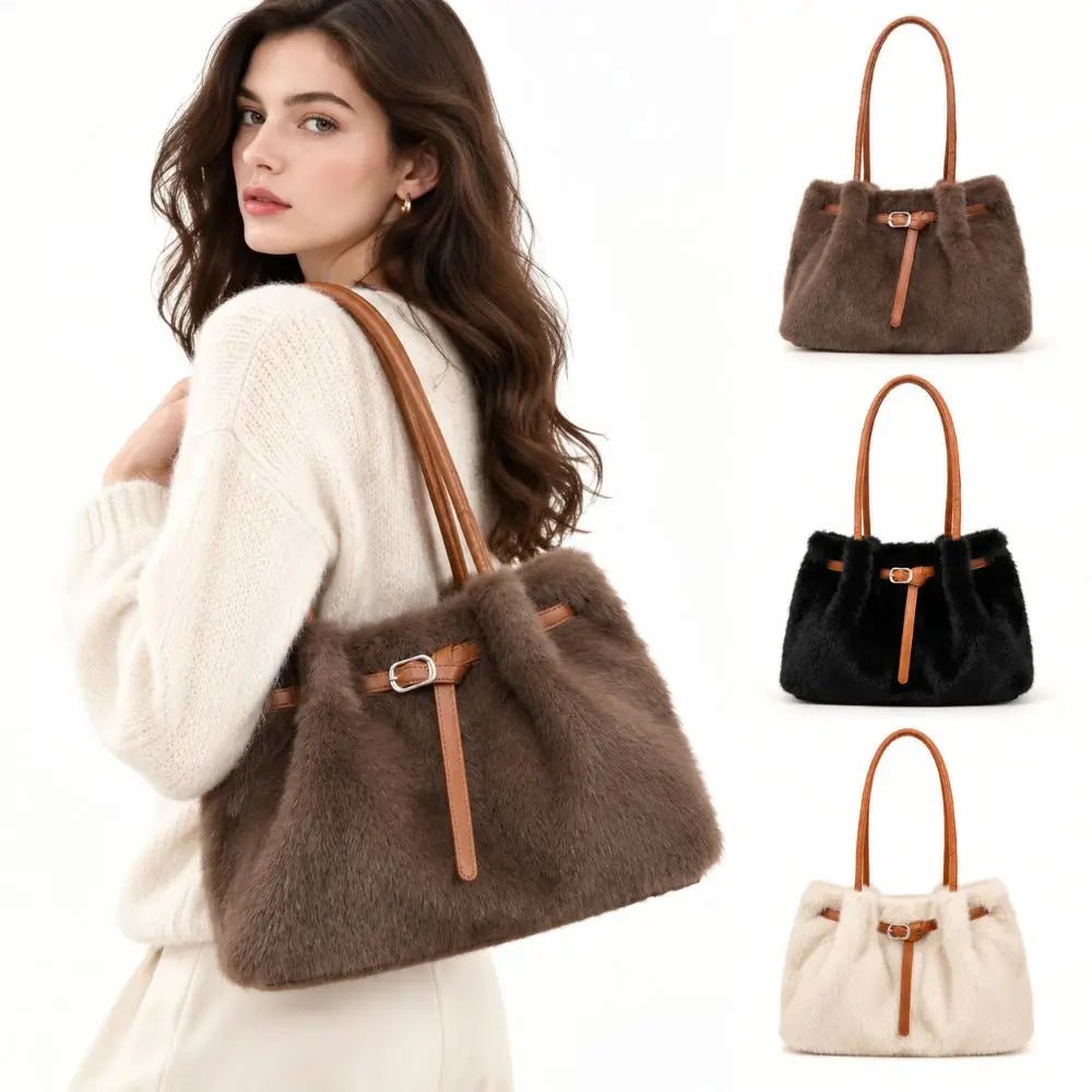 Wren Faux Fur Tote Bag - Laluva