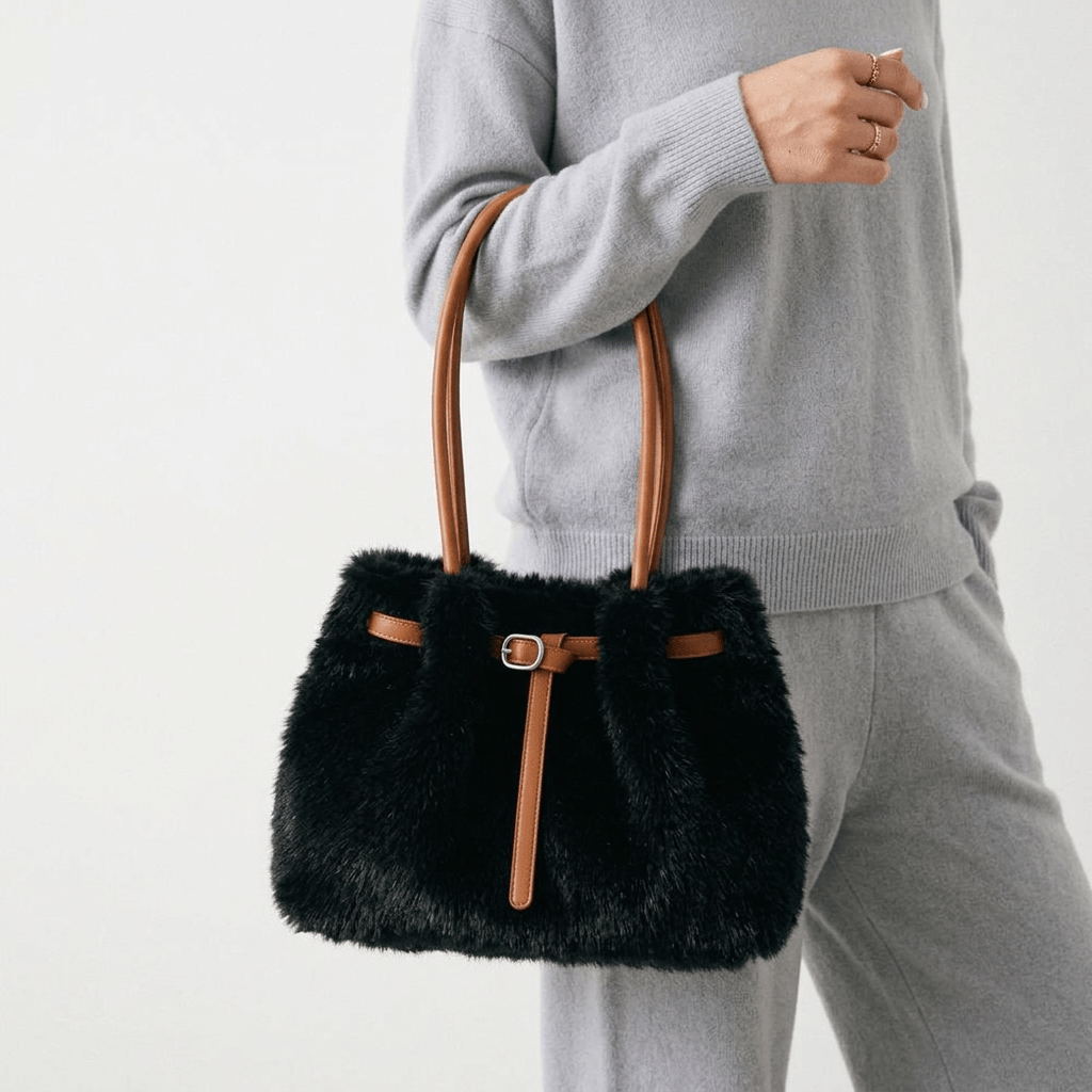 Wren Faux Fur Tote Bag - Laluva