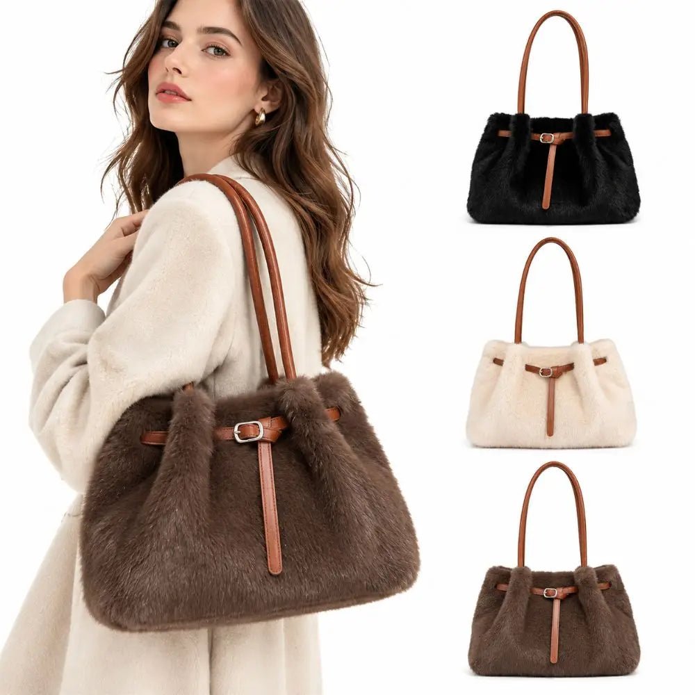 Wren Faux Fur Tote Bag - Laluva