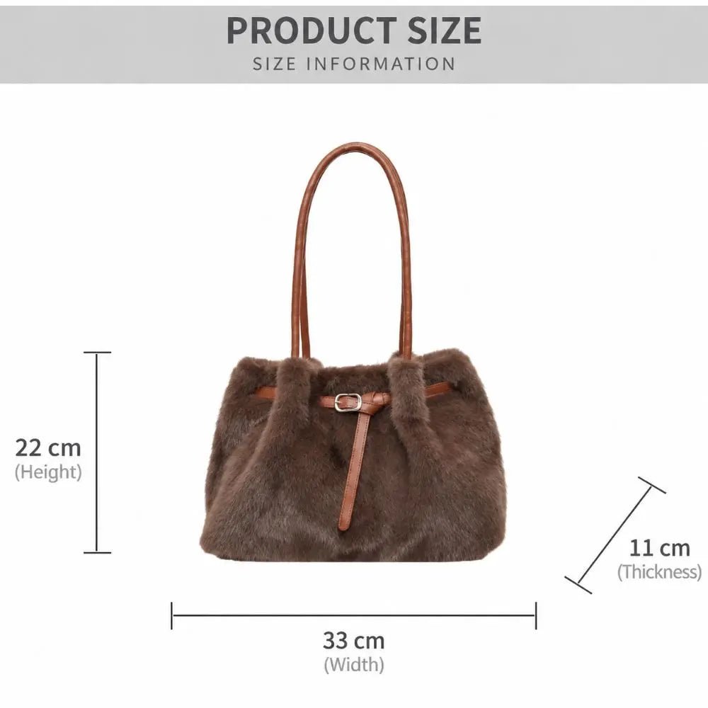 Wren Faux Fur Tote Bag - Laluva