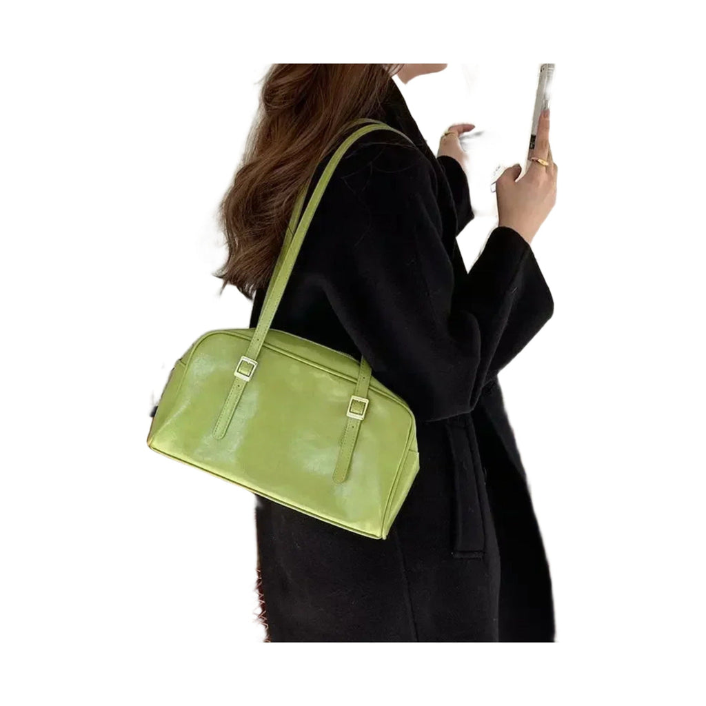 Zoe Buckle-Strap Pillow Shoulder Bag - Laluva