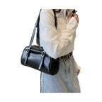 Zoe Buckle-Strap Pillow Shoulder Bag - Laluva