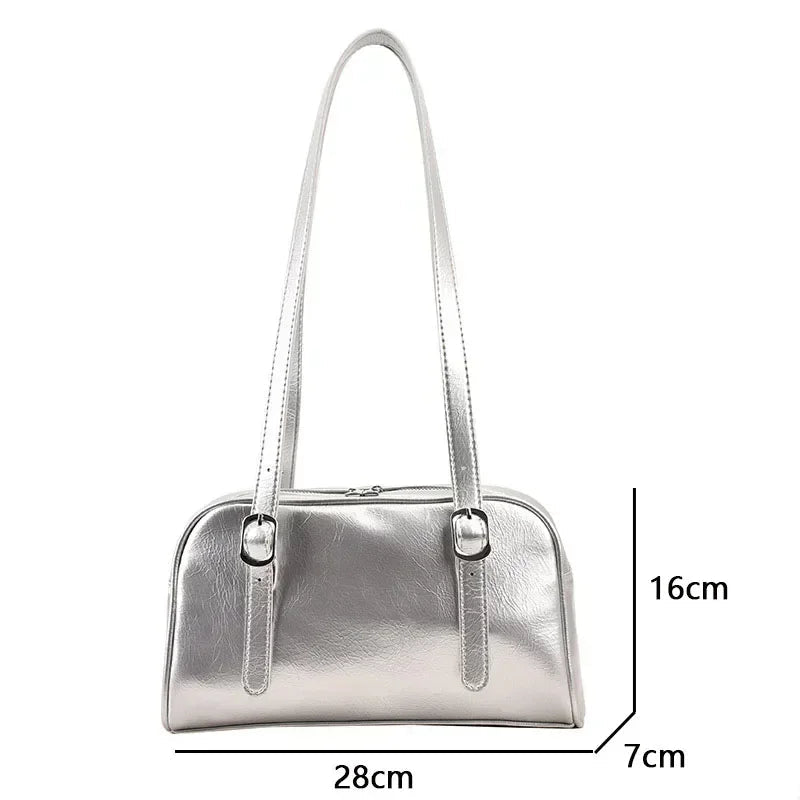 Zoe Buckle-Strap Pillow Shoulder Bag - Laluva