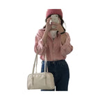 Zoe Buckle-Strap Pillow Shoulder Bag - Laluva